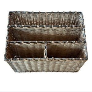 Large Wicker Woven Desk Mail File Organizer